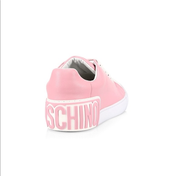 Last One!! Moschino Pink Low Top Sneakers - Picture 4 of 9